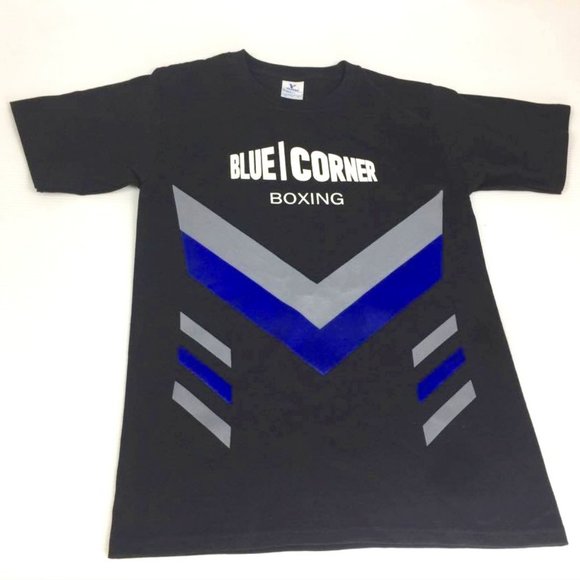 New Team "Blue Corner Boxing", Blk 100% Cotton - Picture 1 of 1